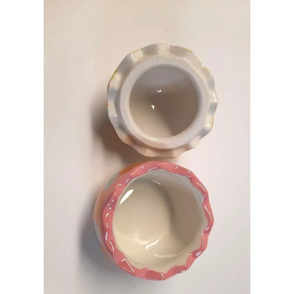 Hermitage Pottery Easter Chic Candle Holders w/ Candles Yankee Candle Tea Light